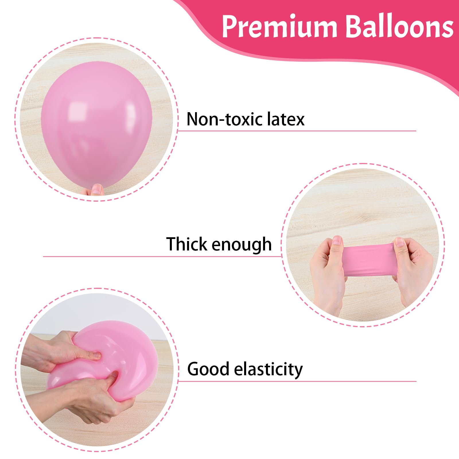 Isndare rose gold confetti balloons create a shimmering centerpiece effect.