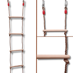ISOP rope ladder 10ft in action for backyard play and exercise