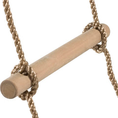ISOP Swedish Wall Rope Ladder 6.5ft in backyard setup for kids' climbing play.