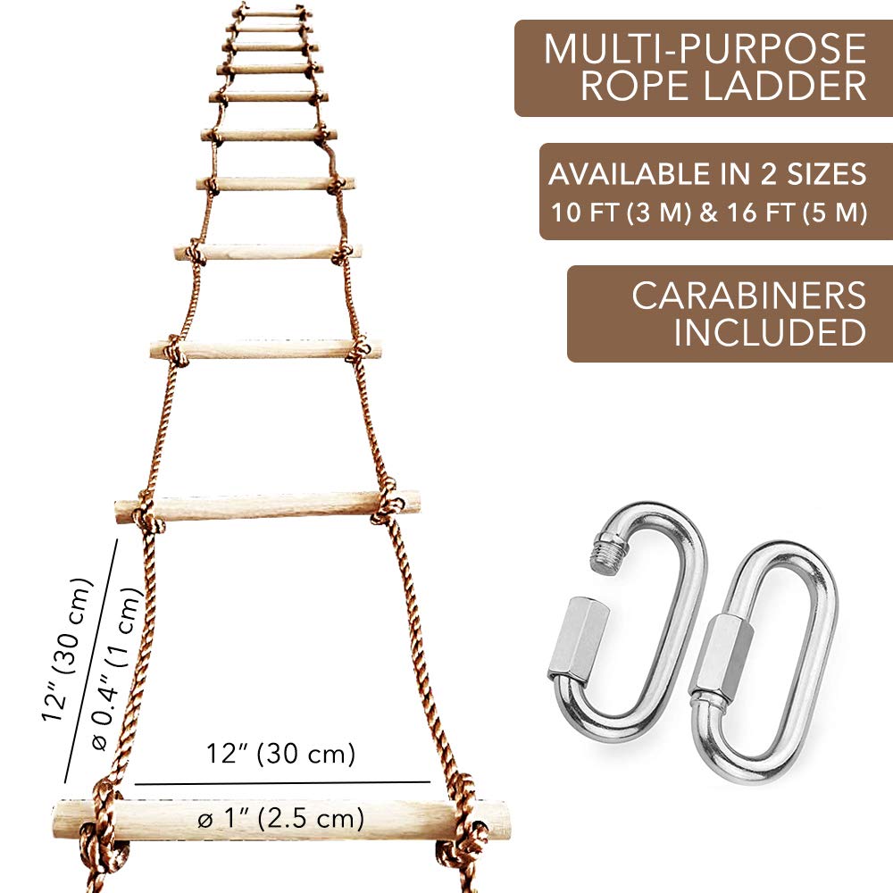 ISOP wooden ladder accents blend with playground aesthetics while remaining sturdy.
