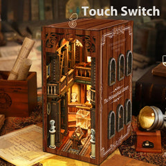ISSEVE Book Nook Kit lighting with touch switch creates a warm, magical atmosphere.