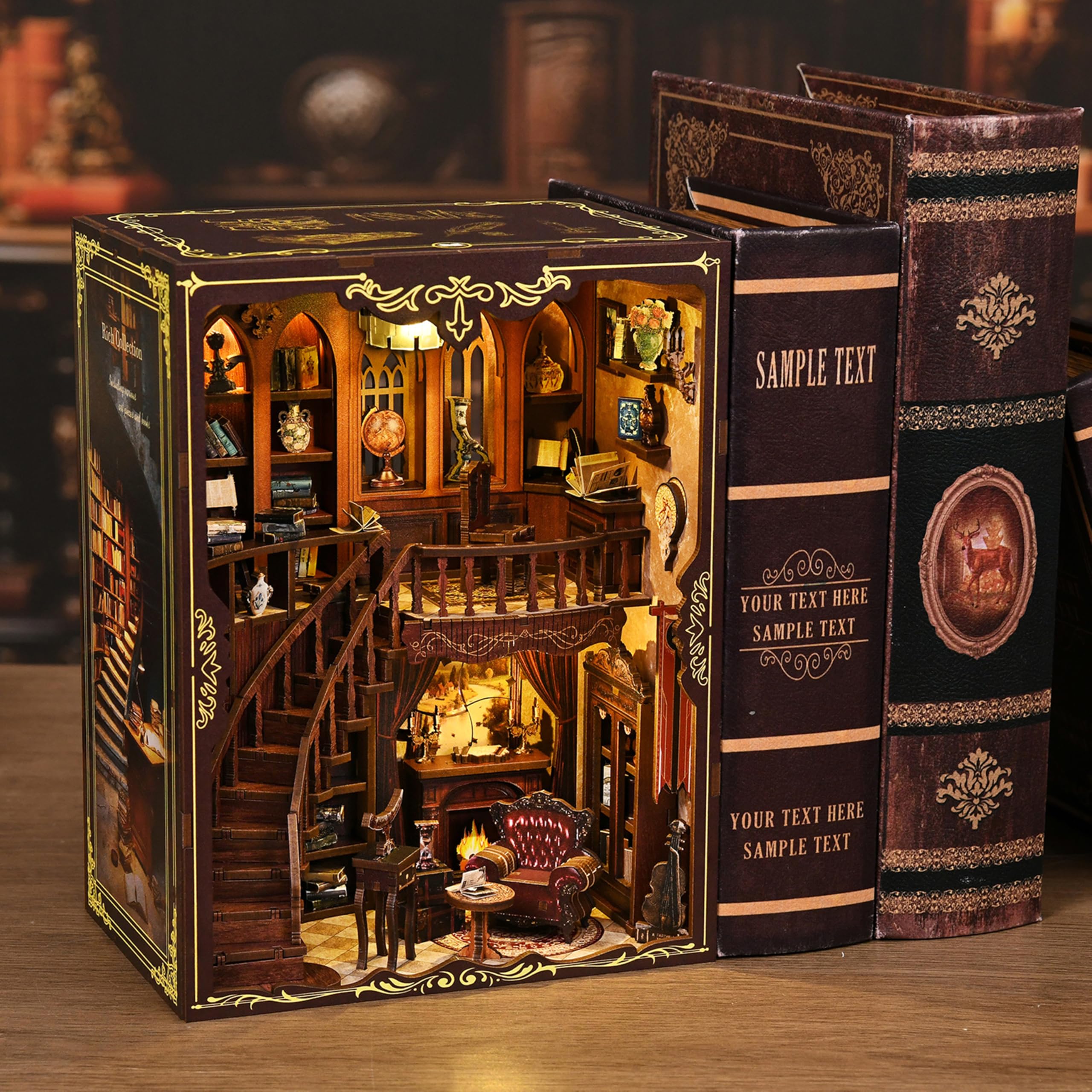 ISSEVE Book Nook Kit step-by-step instructions guide beginners.
