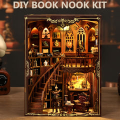 ISSEVE Book Nook Kit warm-light diorama adds inviting ambience.