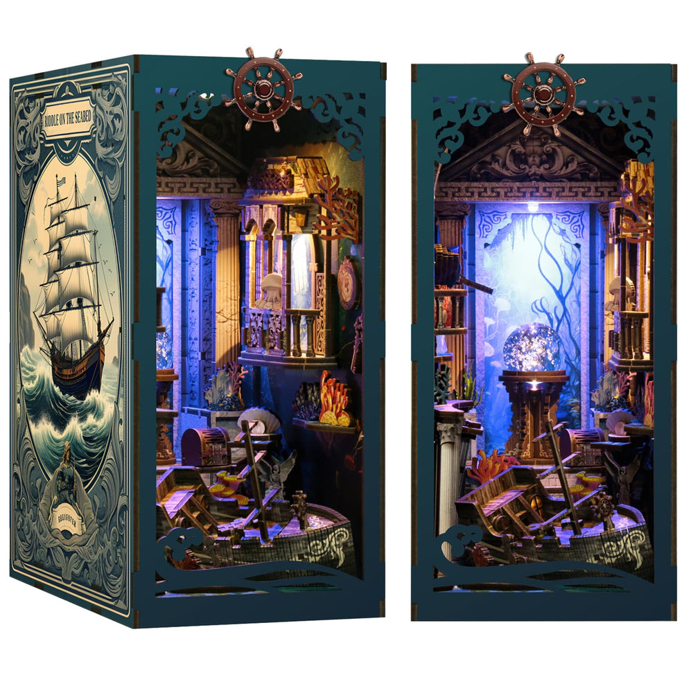ISSEVE Sea Maze Book Nook dust cover protects your diorama.