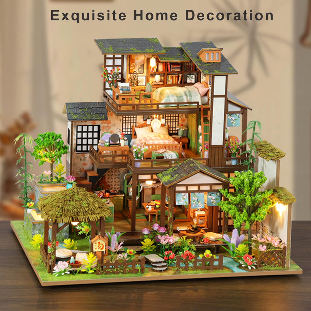 ISSEVE DIY Miniature House Kit plants and flowers add lifelike greenery