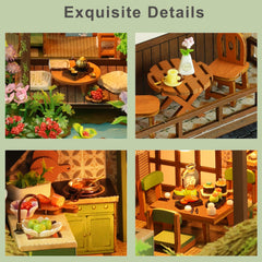 ISSEVE DIY Miniature House Kit wood panels ensure sturdy construction