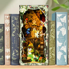 ISSEVE book nook on shelf adds distinctive decorative charm.