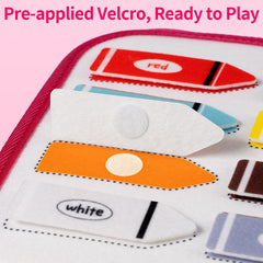 Issray travel-handle design makes the busy board easy to carry on trips.