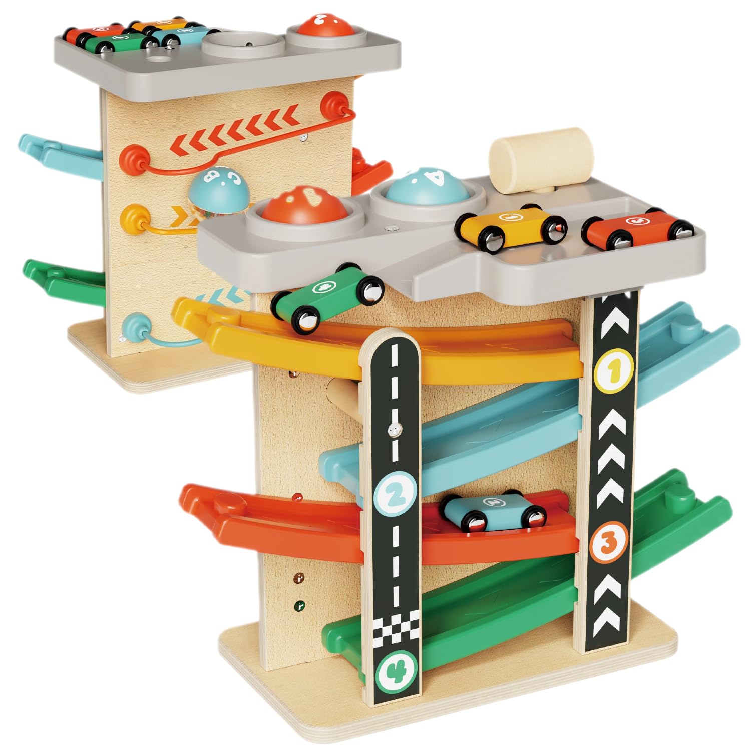 ITAINQ 2in1 ball station with rainbow ramp boosts exploration and fine motor skills.