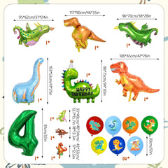 ITHKIRHO giant dinosaur foil balloons for striking centerpieces
