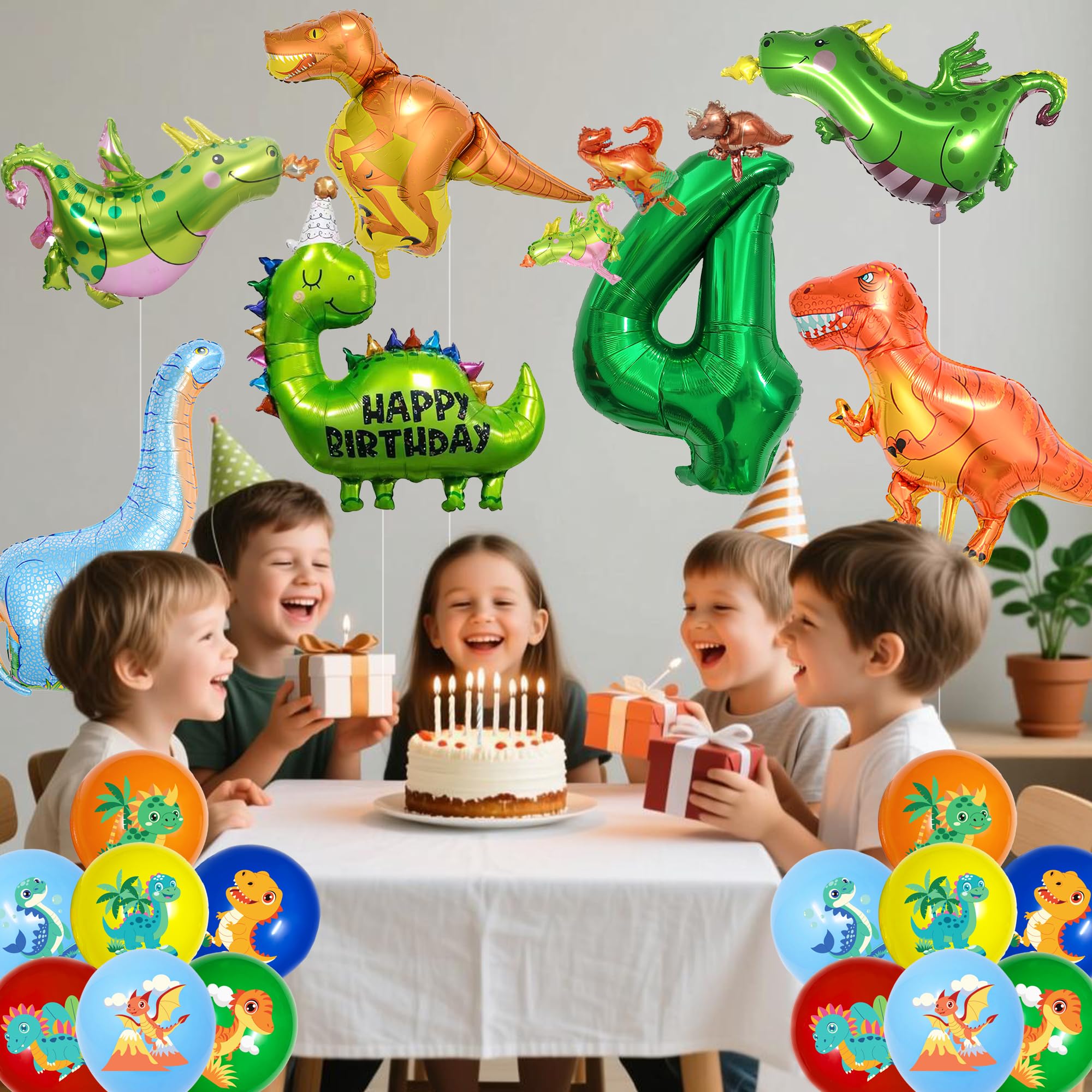ITHKIRHO mini dragon dinosaur balloons playful party accents