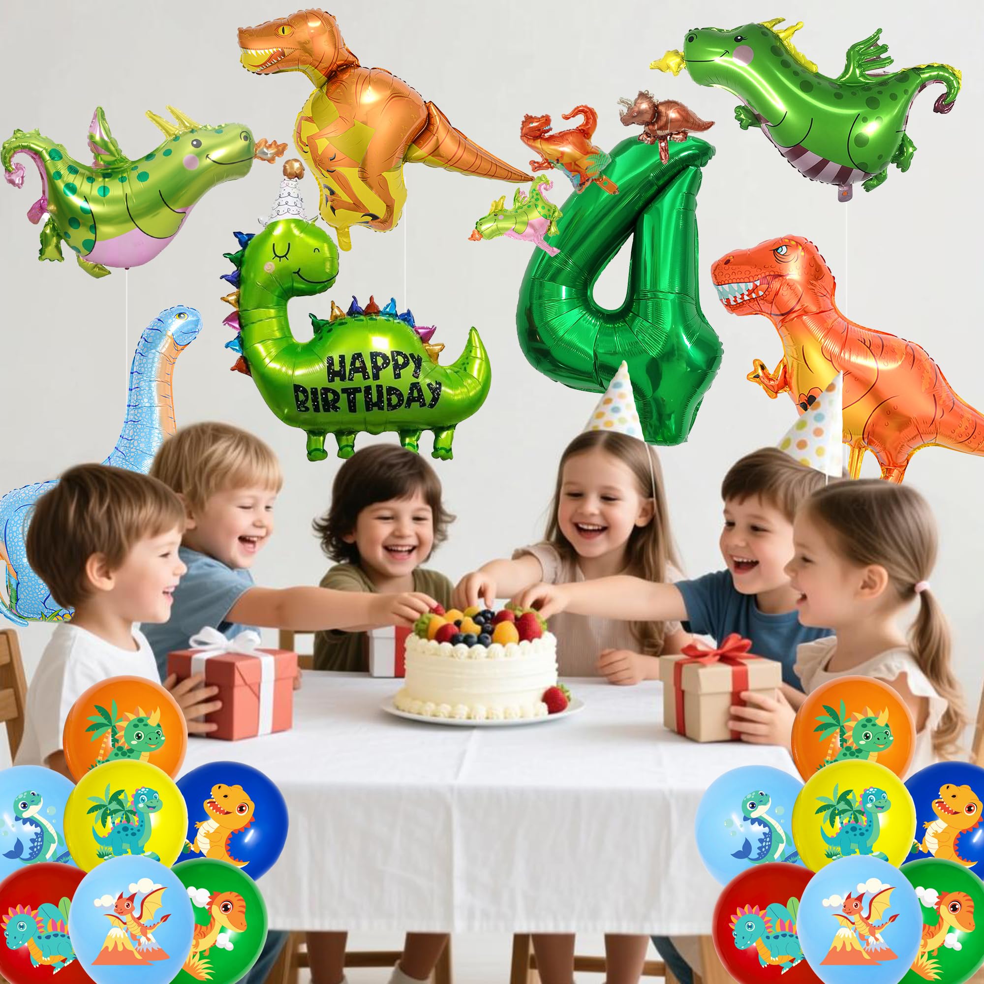 ITHKIRHO mini T Rex dinosaur balloon kid friendly decor