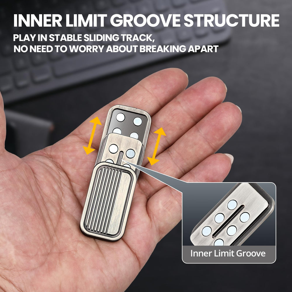 ITOKEY EDC metal fidget slider magnetic mechanism enabling smooth, satisfying clicks for anxiety relief