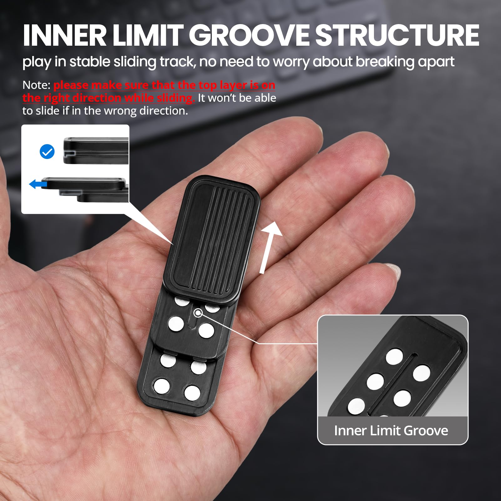 ITOKEY fidget slider with magnetic sections offering satisfying interactions.