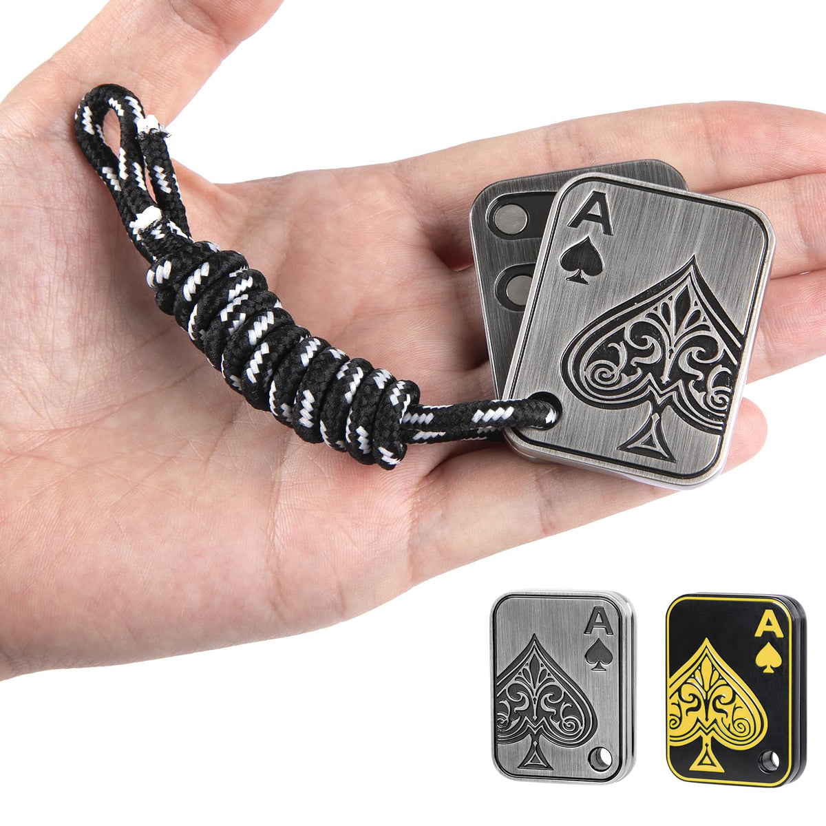 ITOKEY fidget slider with paracord rope for portable focus during work or study.