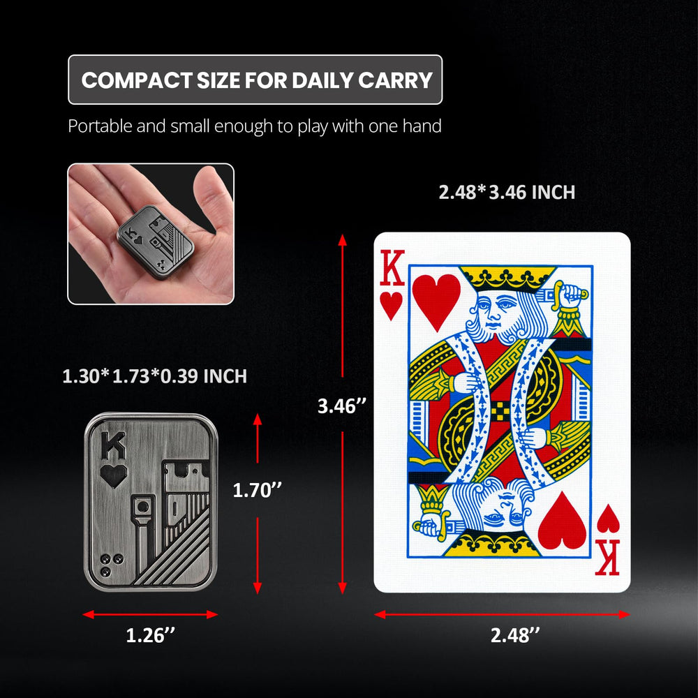 ITOKEY poker card slider with engraved K on both sides for style.