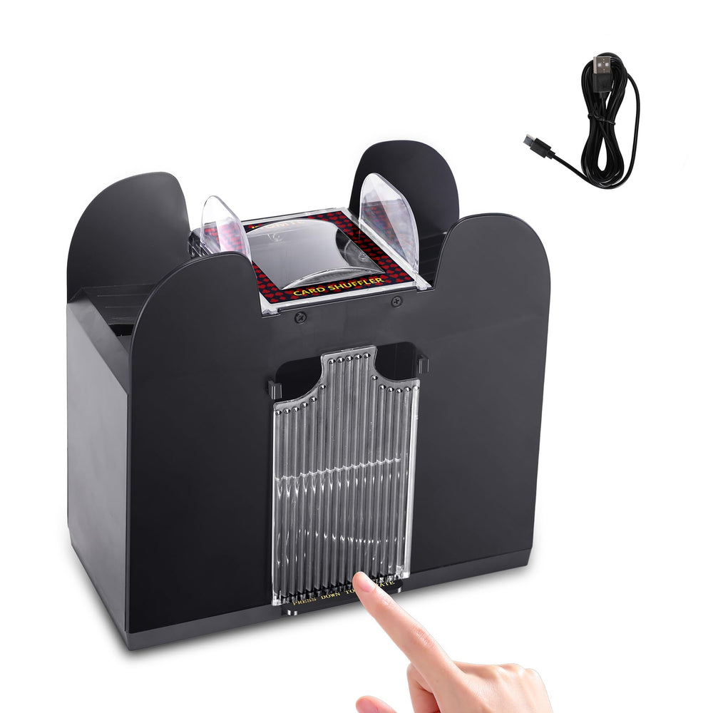 Itomte automatic card shuffler front view speeds game setup for quick play