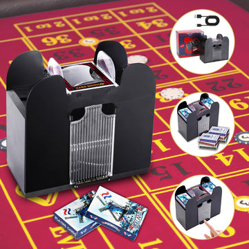 Itomte six-deck tray action shows cards shuffling quickly and evenly