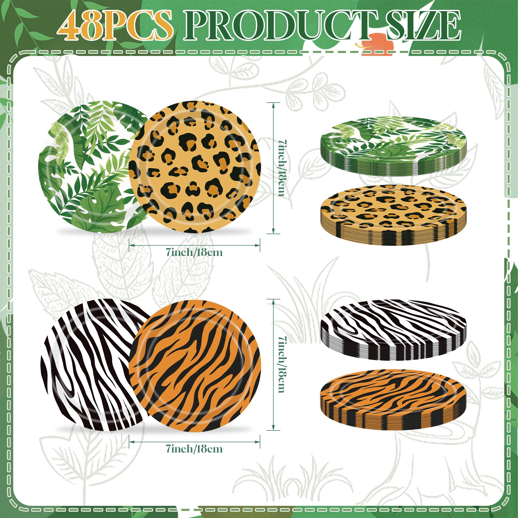 ITTEBISS zebra-print 7-inch plate adds bold safari flair to kids' birthdays