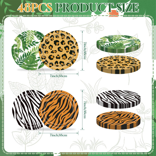ITTEBISS zebra-print 7-inch plate adds bold safari flair to kids' birthdays