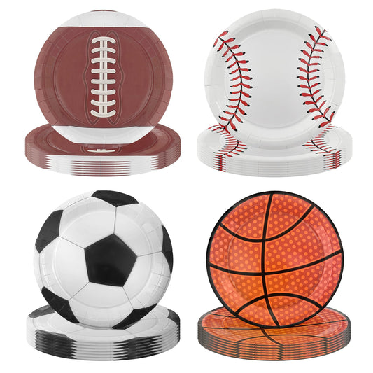 ITTEBISS baseball 7-inch plates for baseball party, sturdy and disposable.