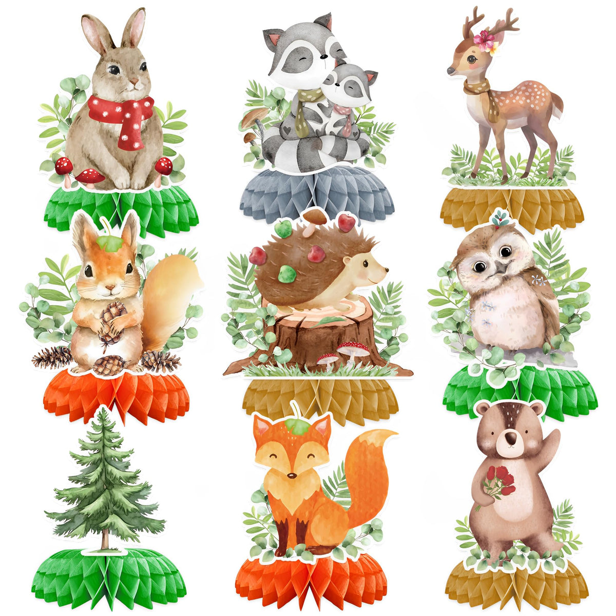 ITTEBISS woodland fox centerpiece for a charming baby shower tablescape