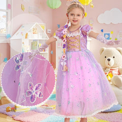iTVTi princess purple dress earrings highlight delicate style