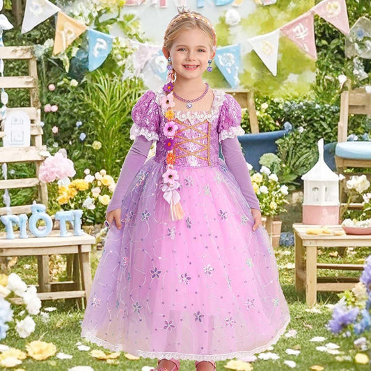 iTVTi princess purple dress with wand for imaginative play