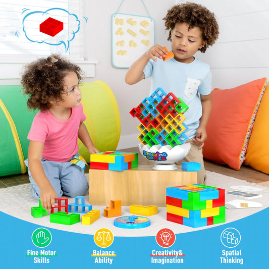 iuuoi tetra colorful stacking blocks support color recognition and motor skills