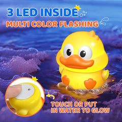 iValea glow bath toy chicken lights up for engaging bath routines