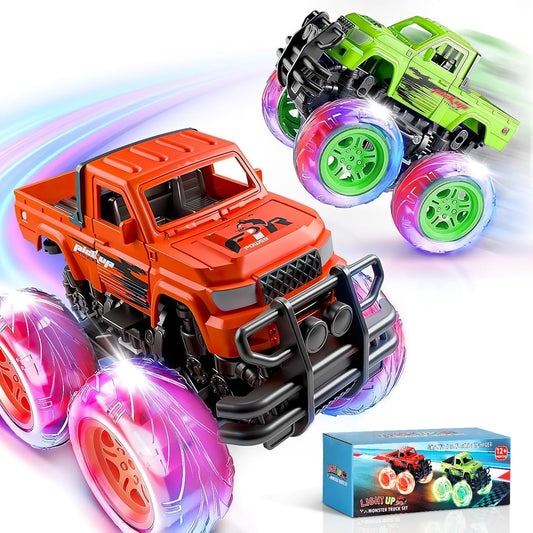 iValea monster trucks with light-up wheels for captivating play sessions.