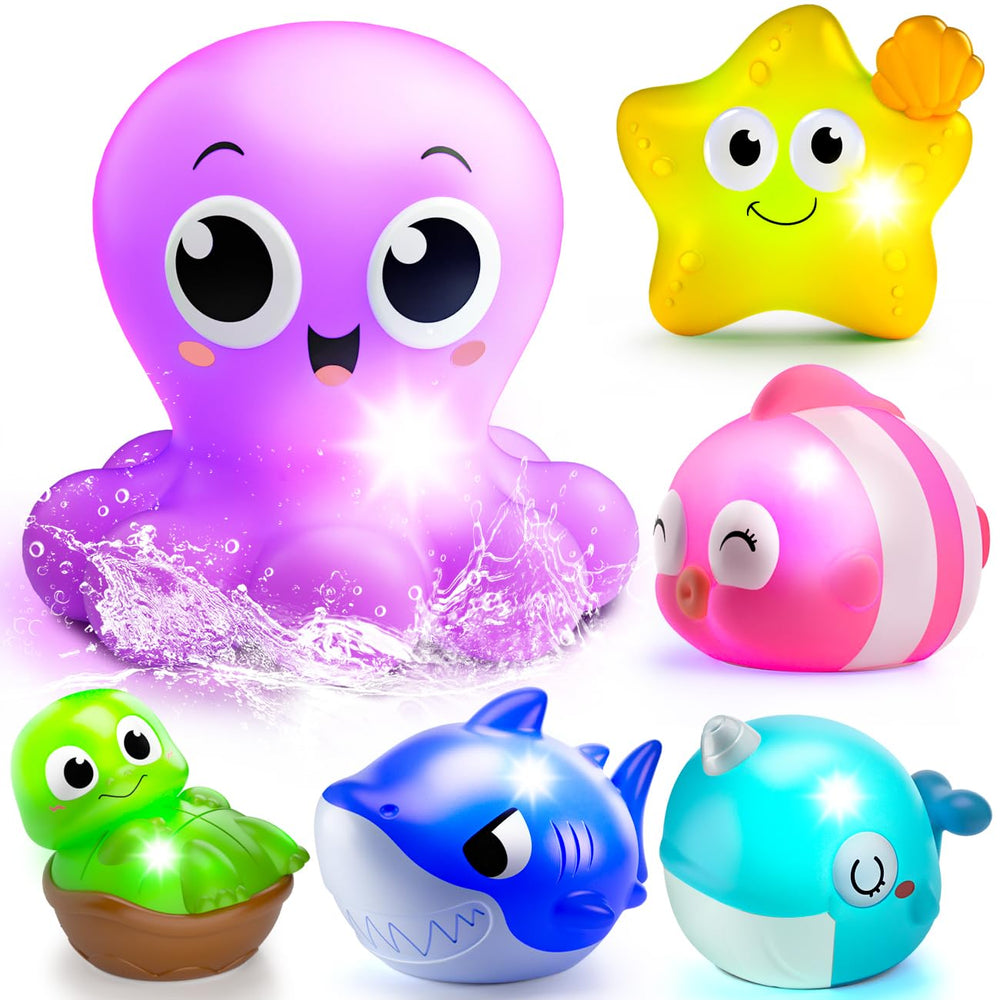 iValea octopus light-up bath toy captivates toddlers during bath time