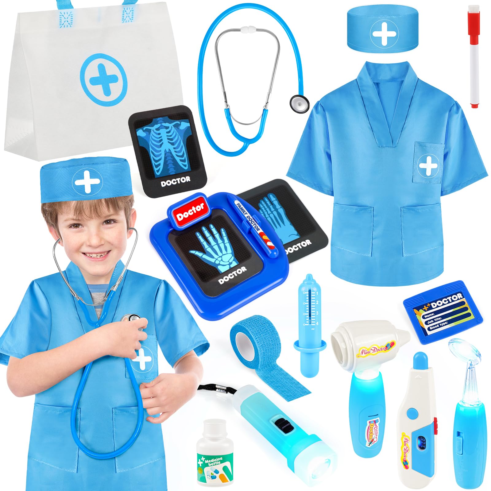 IVENRXIU doctor kit stethoscope inspires imaginative play and helps kids explore heartbeat concepts
