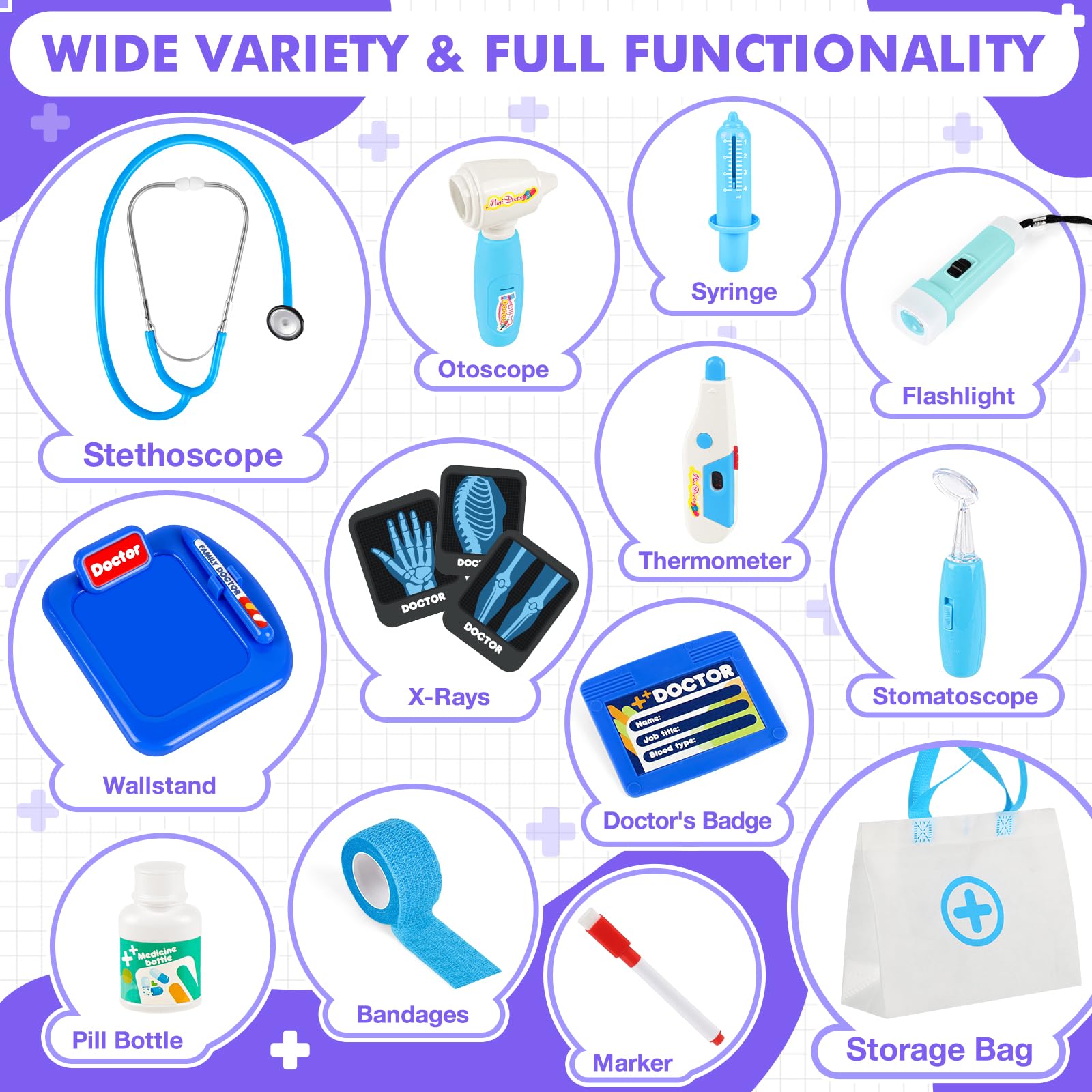 IVENRXIU storage bag keeps tools organized for on-the-go play.