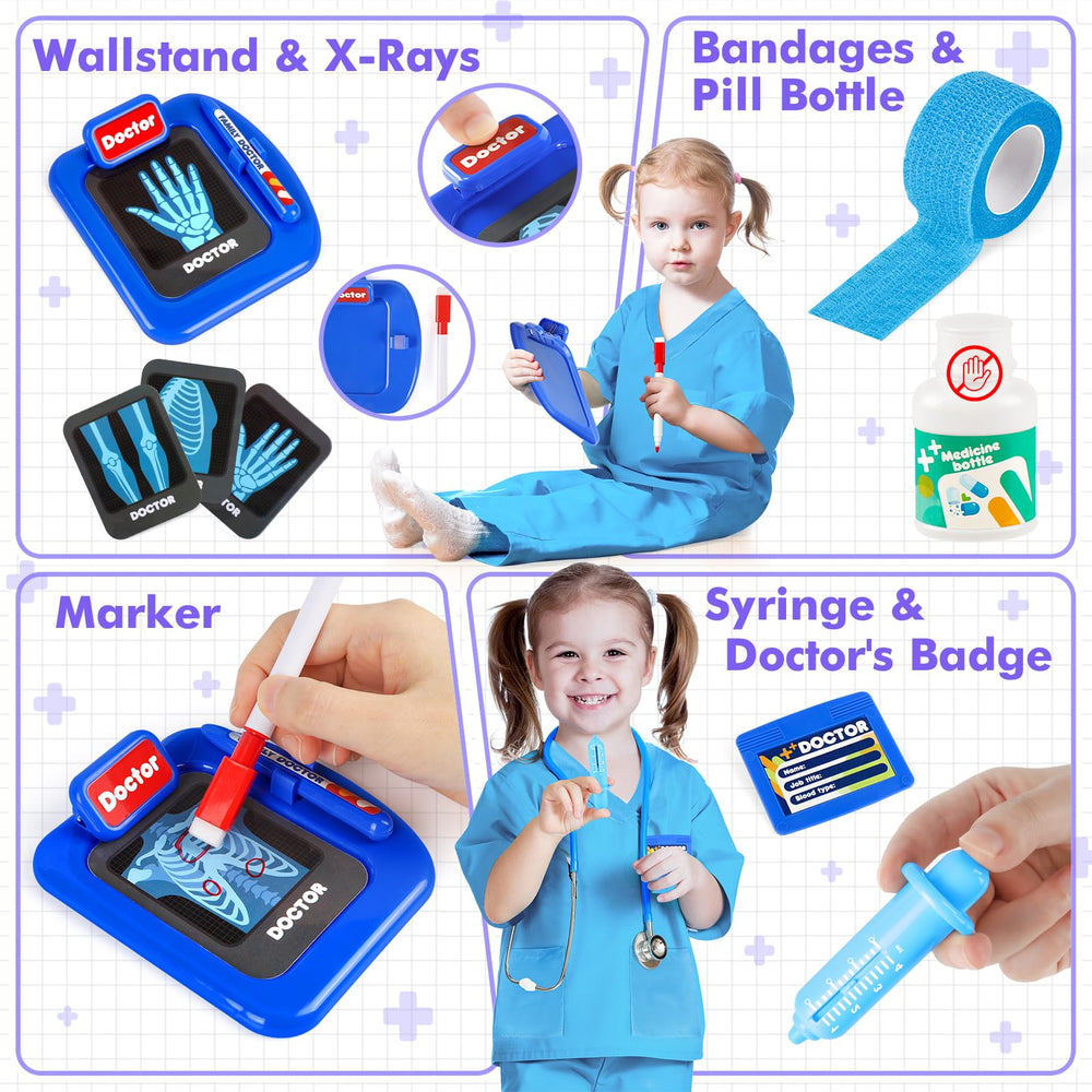 IVENRXIU thermometer lights up for interactive temperature checks during pretend visits.
