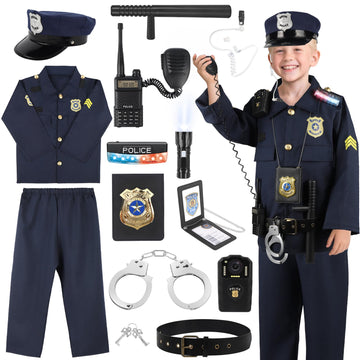 IVENRXIU police costume uniform for immersive pretend play adventure