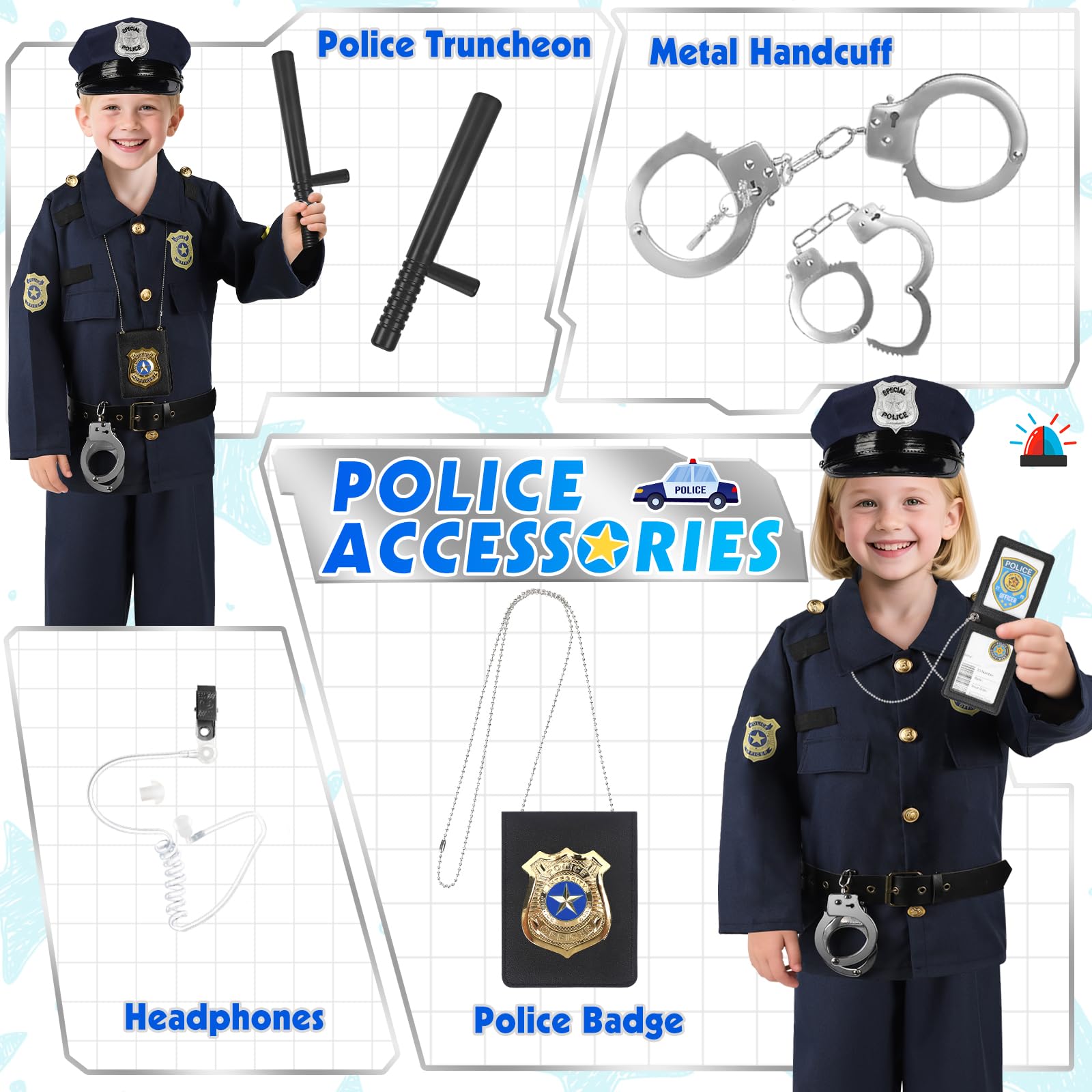 IVENRXIU badge and shoulder light provide realistic cues during role play