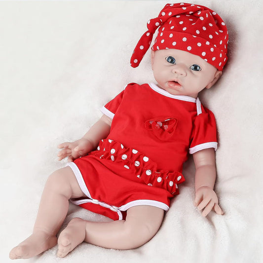 IVITA 16-inch lifelike reborn doll girl head close-up showing unique birthmark for collectibility