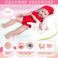 IVITA soft silicone head and limbs provide a gentle, lifelike touch