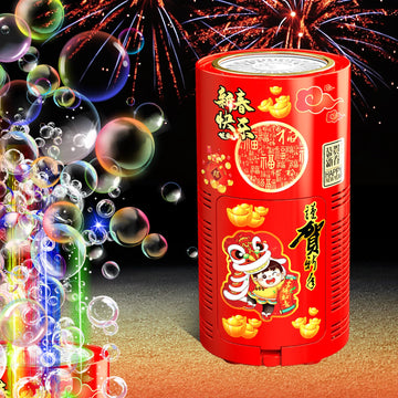 Ivtivfu Bubble Machine with LEDs for a colorful party display.