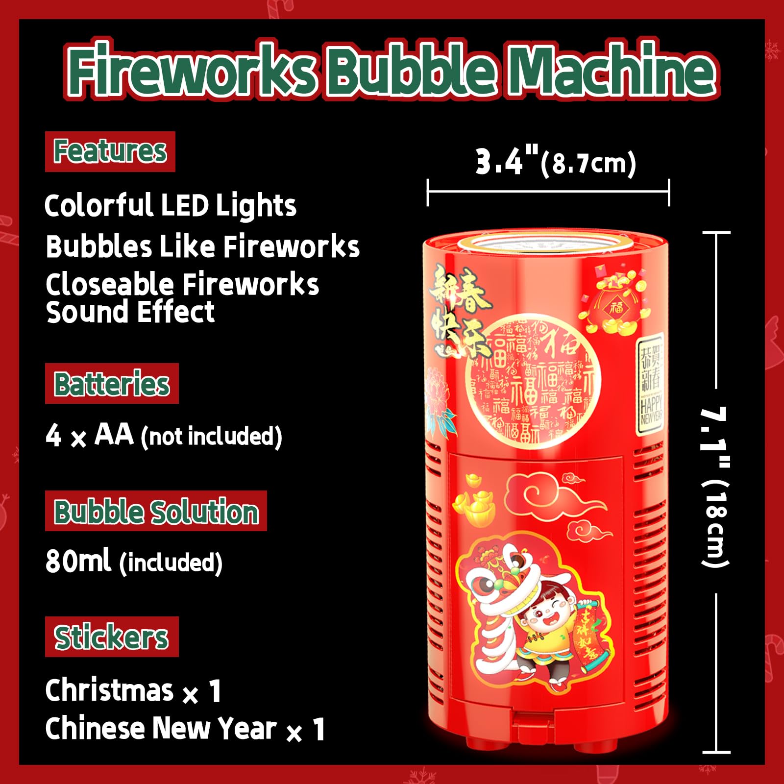 Ivtivfu bubble machine LED lights create dynamic color show at parties