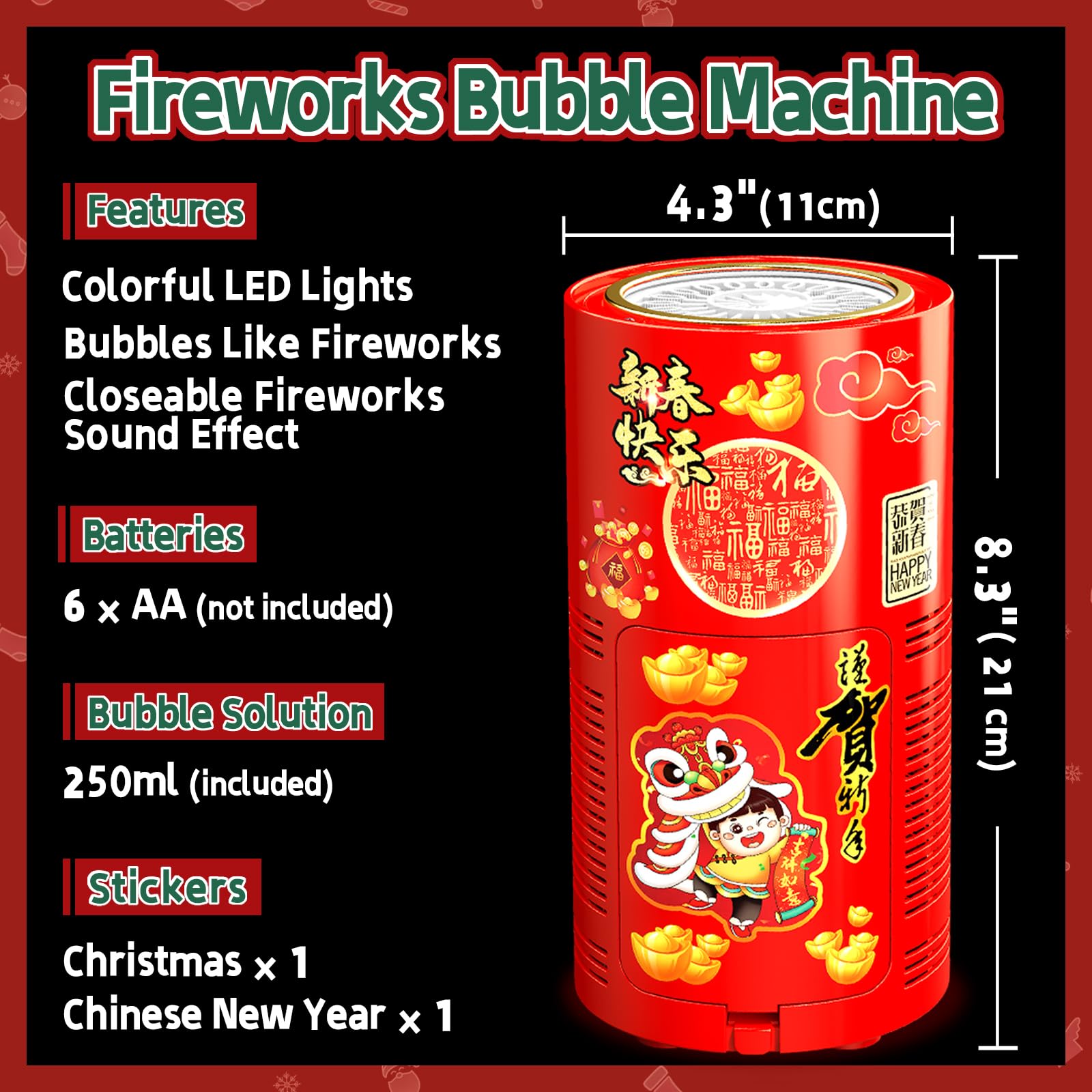 Ivtivfu Bubble Machine portable and battery-powered for outdoor celebrations.