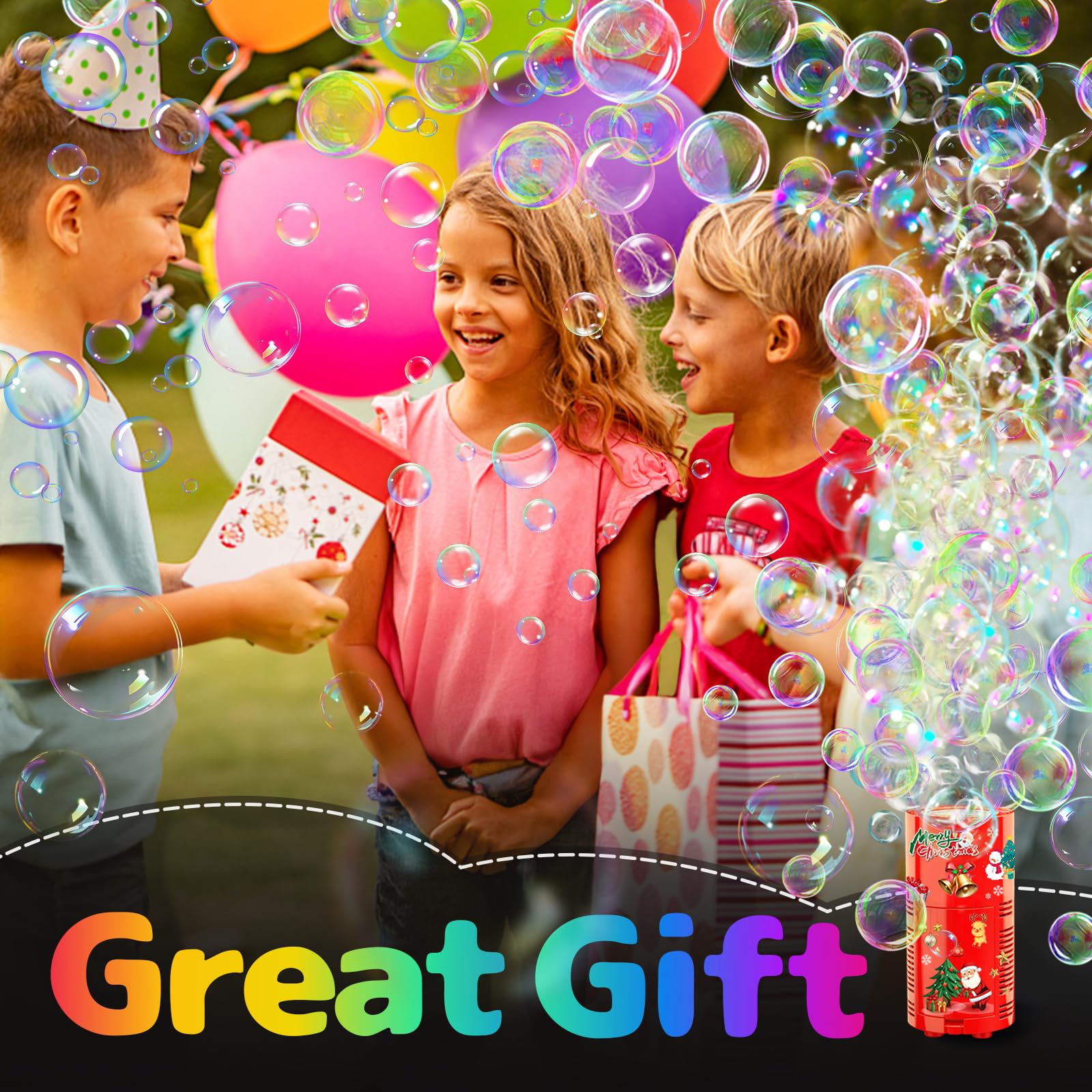 Ivtivfu Fireworks Bubble Machine delivers family-friendly bubbles for celebrations and gatherings.