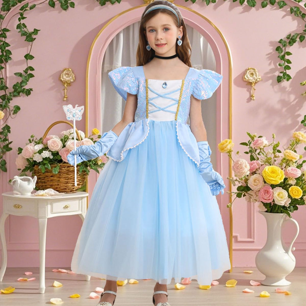 iTVTi dress detailing with flower waist and sequin accents for magical moments