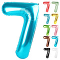 IWERP light blue 40-inch number 7 balloon for standout birthday photo backdrops.