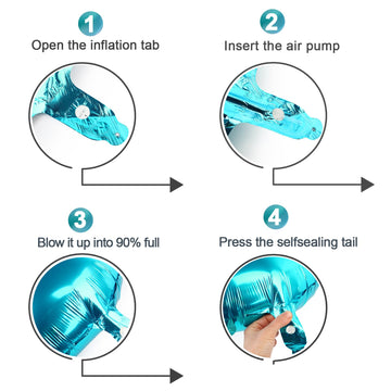 IWERP self-sealing number balloon for easy inflation and reuse.