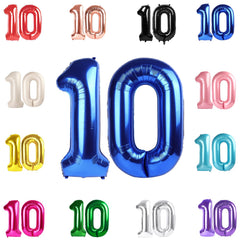 IWERP 10-balloon-number 40-inch metallic blue for bold photo backdrops and celebrations.