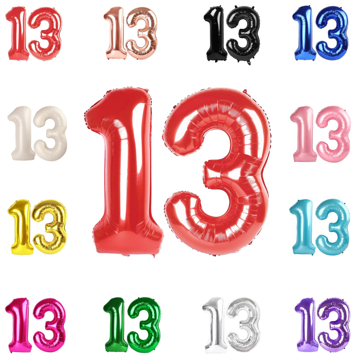 IWERP 13-balloon 40-inch red collection creates bold party backdrops.