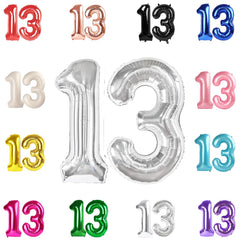IWERP 13-balloon 40-inch silver front view ideal for photo backdrops