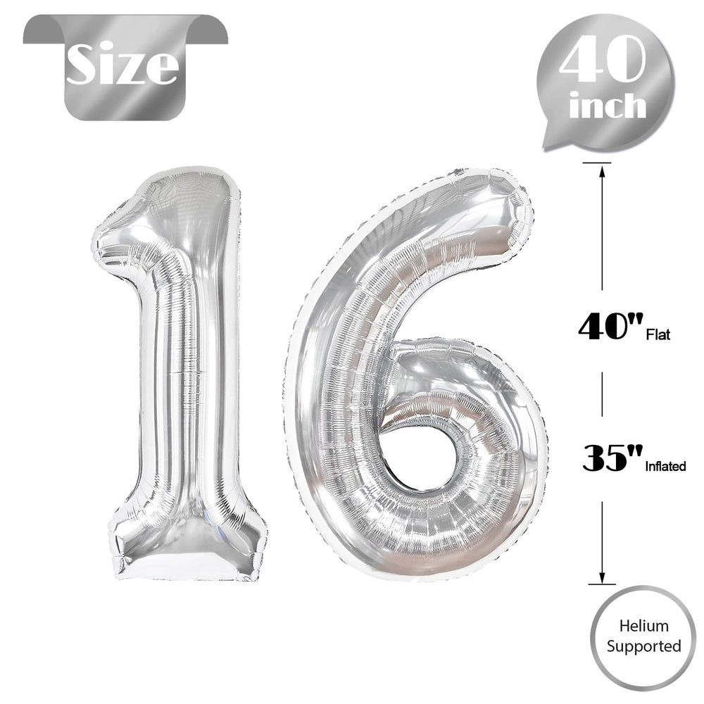 IWERP durable self-sealing 16th birthday balloon for reuse